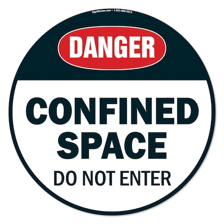 Confined Space 2 16in Non-Slip Floor Marker, 6PK